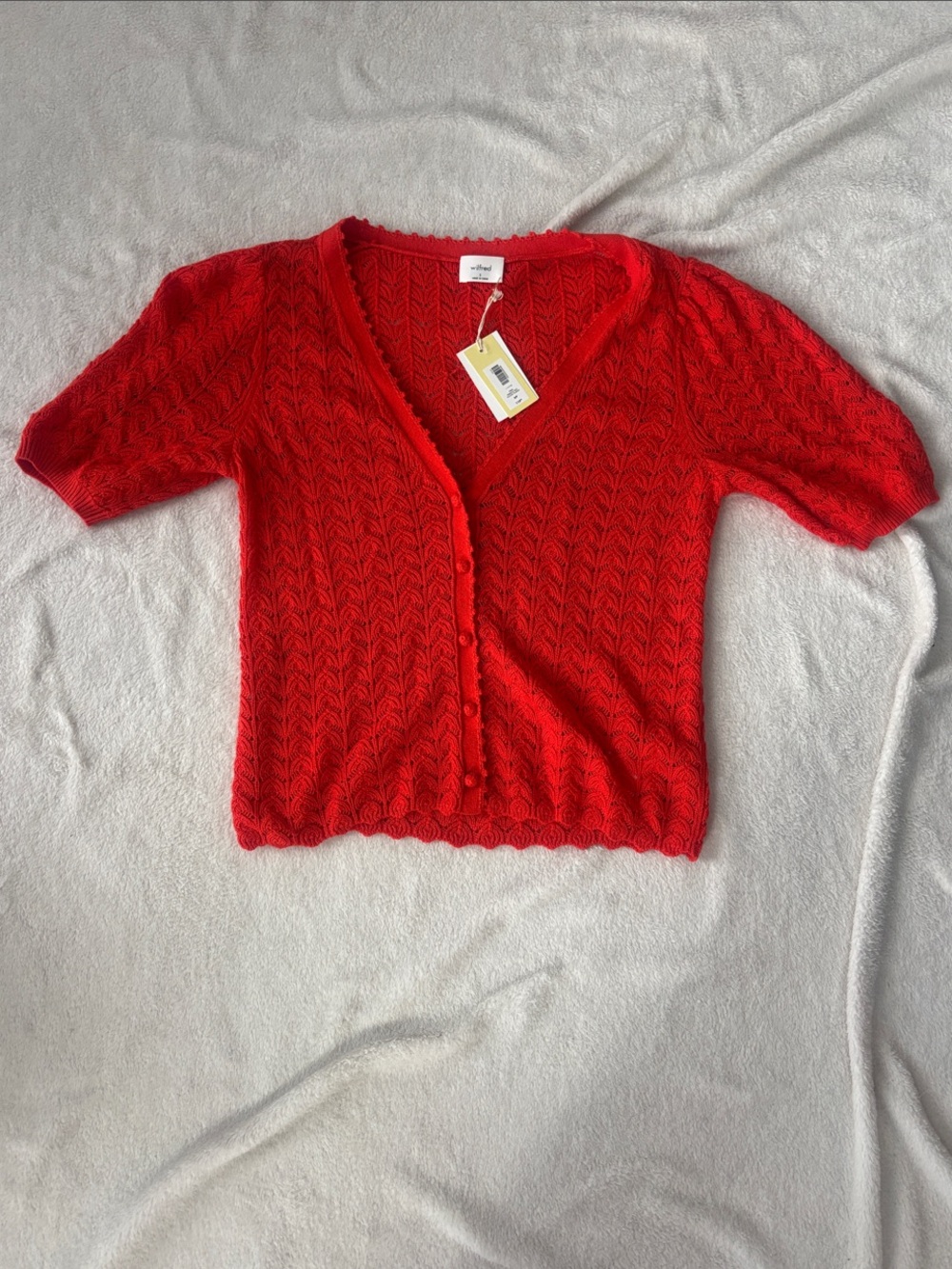 Aritzia Fika Cardigan - Size Small, Ribbon Red